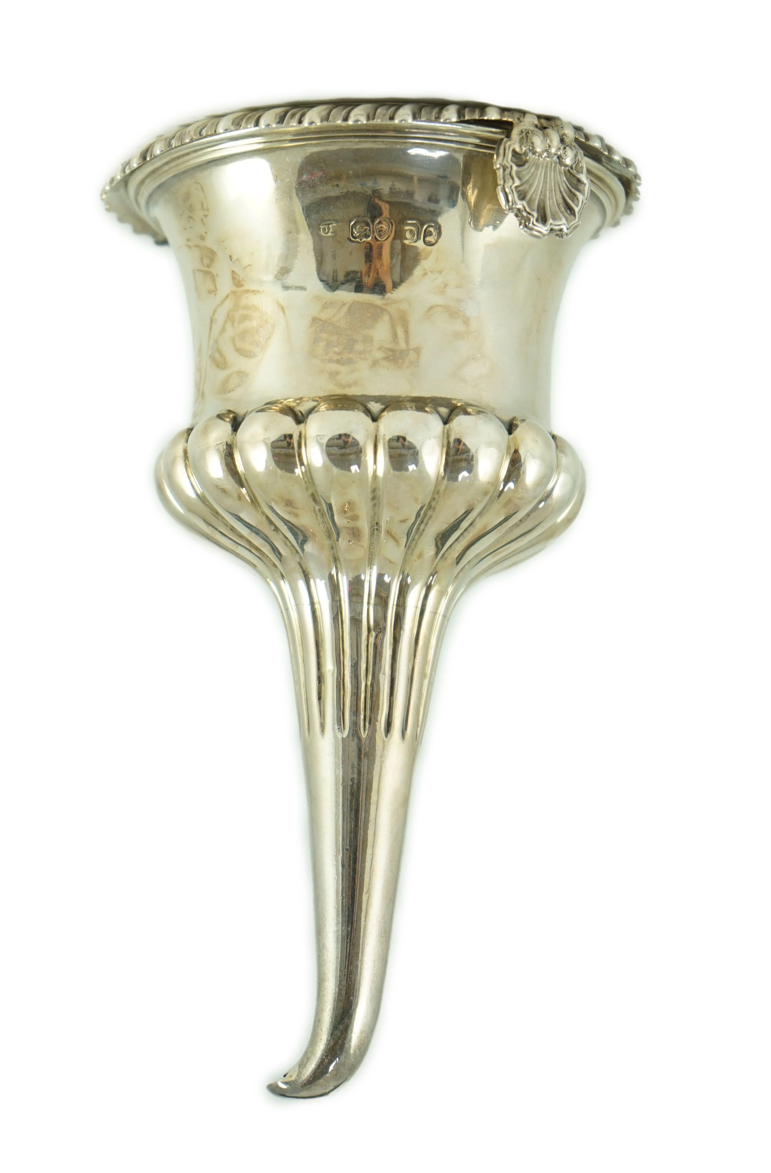 A late George IV silver wine funnel by Charles Fox II